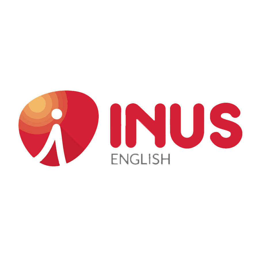 INUS English Logo in red gradient